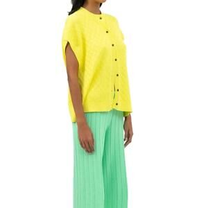 NEW MR MITTENS buttoned vest in blazing yellow